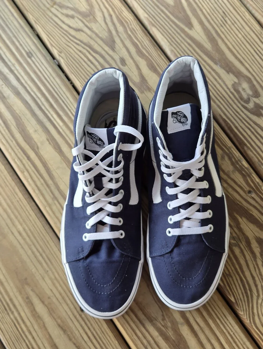 Vans Sk8-Hi Navy Blue High-Tops – Men's Size 12 (Like New)